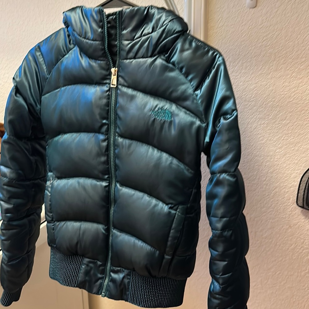 North face 550 Bomber jacket in emerald teal sz small